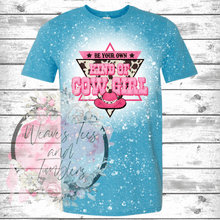 Load image into Gallery viewer, Be your own kind of cowgirl Bleached Tshirt - RoseCreationsLLC