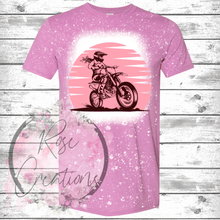 Load image into Gallery viewer, Dirt Bike Chick Bleached Tshirt - RoseCreationsLLC