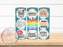 Load image into Gallery viewer, Teacher Glitter Tumbler - RoseCreationsLLC