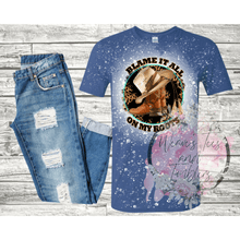 Load image into Gallery viewer, Blame it all on roots Bleached Tshirt - RoseCreationsLLC
