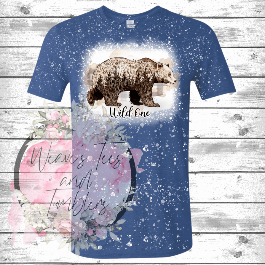 Wild One Bleached Tshirt - RoseCreationsLLC