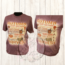 Load image into Gallery viewer, Autumn Bleached Tshirt - RoseCreationsLLC
