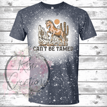 Load image into Gallery viewer, Can&#39;t be tamed Bleached Tshirt - RoseCreationsLLC
