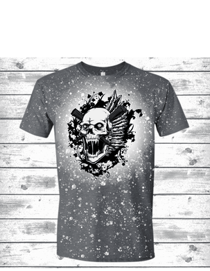 Bleached Skull Tshirt - RoseCreationsLLC