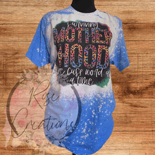 Load image into Gallery viewer, Motherhood One Cuss Word Bleached Tshirt - RoseCreationsLLC
