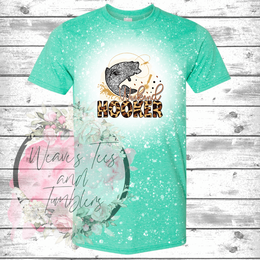 Weekend Hooker Bleached Tshirt - RoseCreationsLLC