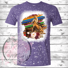 Load image into Gallery viewer, Barrel racer Bleached Tshirt - RoseCreationsLLC
