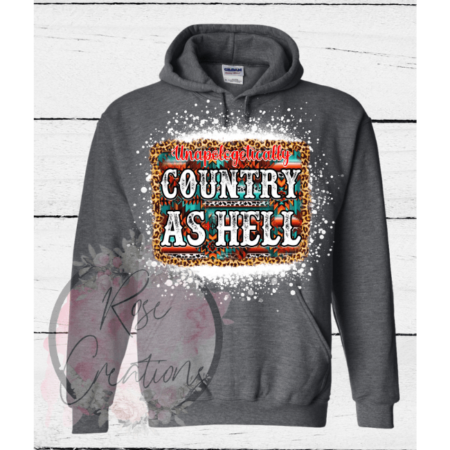 Gildan Heavy Blend Country Hoodie - RoseCreationsLLC