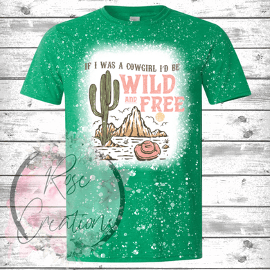 Wild and Free Bleached Tshirt - RoseCreationsLLC