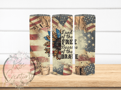 Land of the Free Tumbler - RoseCreationsLLC