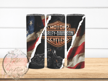 Load image into Gallery viewer, Harley Davidson Tumbler - RoseCreationsLLC
