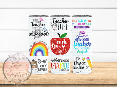 Teacher Tumbler - RoseCreationsLLC