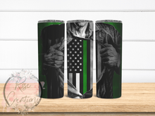 Load image into Gallery viewer, Green Line Tumbler - RoseCreationsLLC
