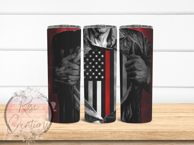 Red Line Tumbler - RoseCreationsLLC