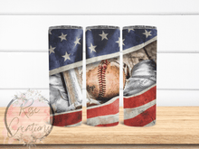 Load image into Gallery viewer, Baseball Tumbler - RoseCreationsLLC
