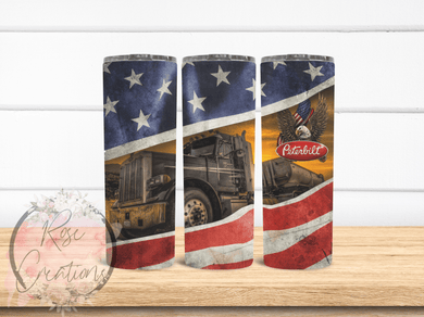 Peterbilt Eagle Tumbler - RoseCreationsLLC